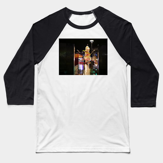 Festival lights in Christmas market Baseball T-Shirt by fantastic-designs